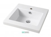 Раковина для ванної ArtCeram Gap 51х51 см білий глянсовий GPL005 01; 00