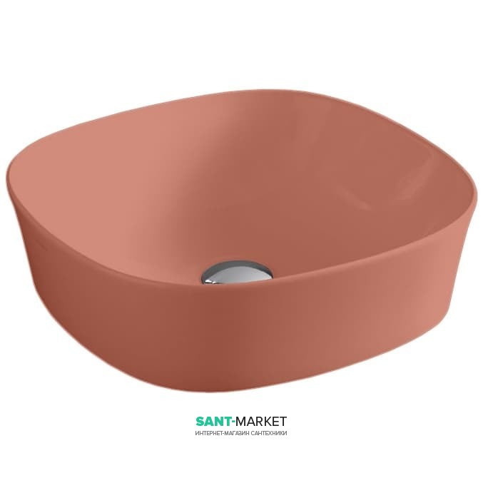 Раковина для ванной ArtCeram Ghost 42х42 см красный коралл GHL001 14;00