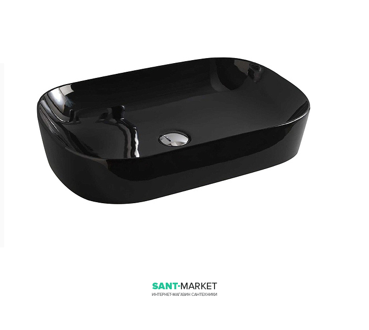 Раковина для ванної ArtCeram Ghost 65х41,5 см чорний глянсовий GHL002 03; 00