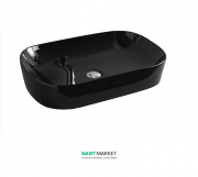 Раковина для ванної ArtCeram Ghost 65х41,5 см чорний глянсовий GHL002 03; 00