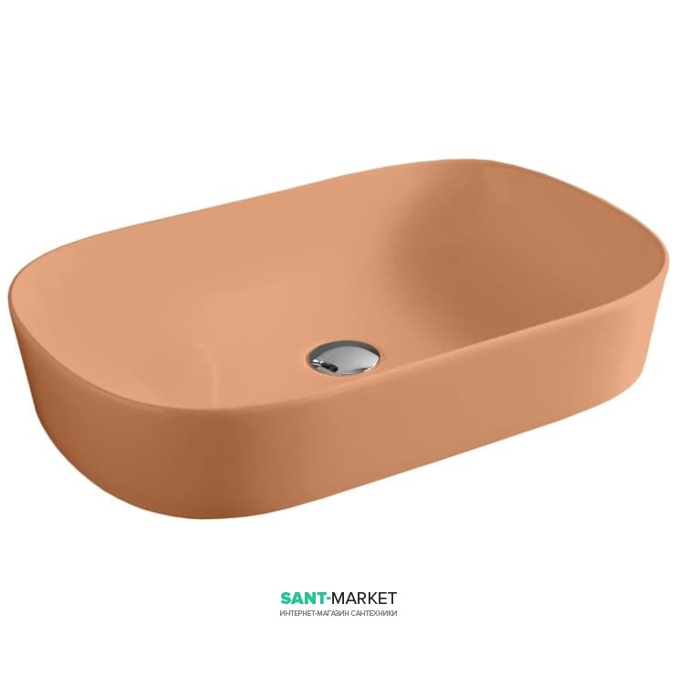 Раковина для ванної ArtCeram Ghost 65х41,5 см санфарфор помаранчевий GHL002 13; 00