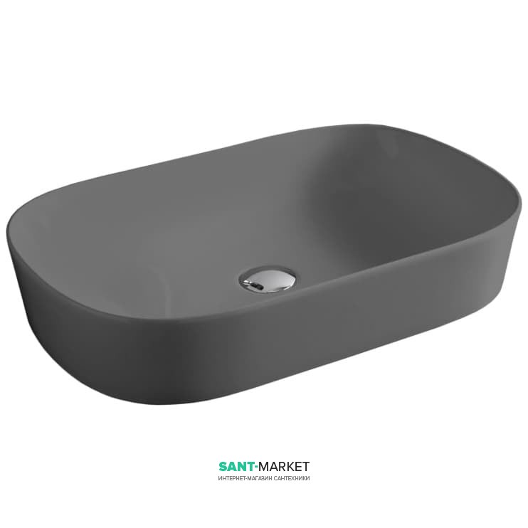 Раковина для ванної ArtCeram Ghost 65х41,5 см санфарфор сірий GHL002 15; 00