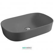 Раковина для ванної ArtCeram Ghost 65х41,5 см санфарфор сірий GHL002 15; 00