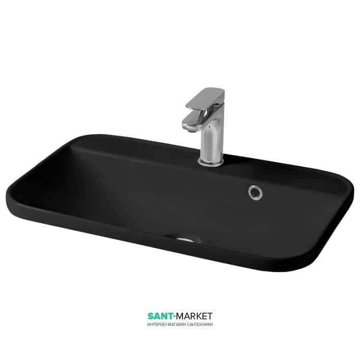 Раковина для ванной ArtCeram Gio Evolution 60х40 см чёрный глянцевый GIL007 03;00