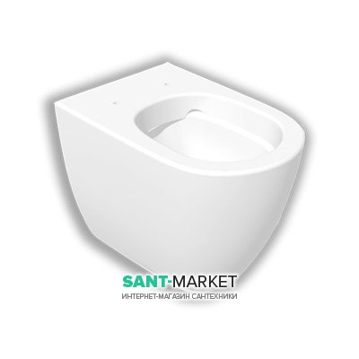 Унитаз напольный приставной Hatria Fusion RIMLESS 35.5х54 см белый Y1ZA01