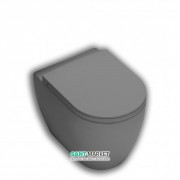 Унитаз напольный приставной Hatria Fusion 35.5х54 см антрацит A0YXVD08