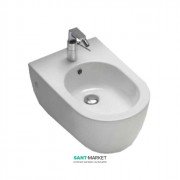 Биде подвесное с одним отверстием без боковых отверстий Hatria Fusion 35.5х54 см белый Y1D901