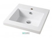 Раковина для ванної ArtCeram Gap 51х51 см білий глянсовий GPL005 01; 00