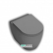 Унитаз напольный приставной Hatria Fusion 35.5х54 см антрацит A0YXVD08