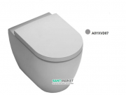 Унитаз напольный приставной Hatria Fusion 35.5х54 см цемент A0YXVD07