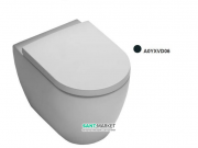 Унітаз підлоговий приставний Hatria Fusion 35.5х54 см чорний A0YXVD06