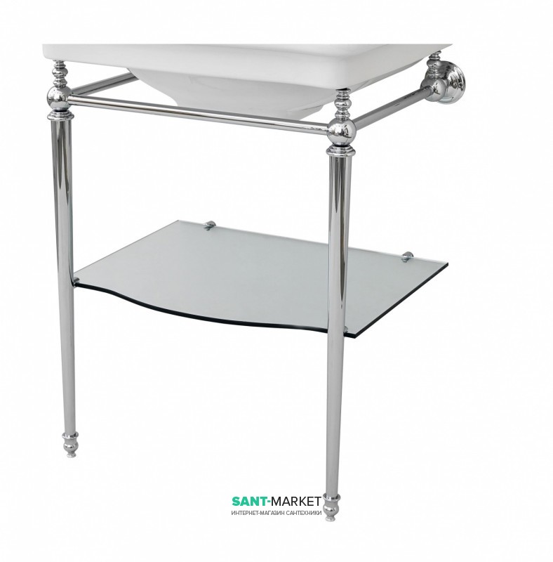 Консоль під раковину ArtCeram Hermitage на 68 см з полицею хром HEA015 71