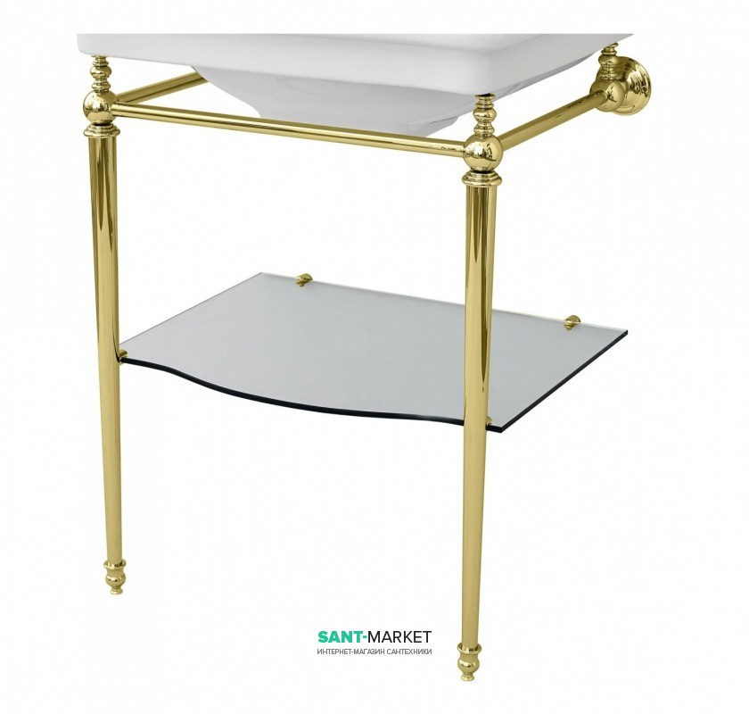 Консоль под раковину ArtCeram Hermitage на 68 см с полкой золото HEA015 73