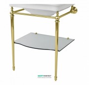 Консоль под раковину ArtCeram Hermitage на 68 см с полкой золото HEA015 73