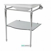 Консоль під раковину ArtCeram Hermitage на 68 см з полицею хром HEA015 71