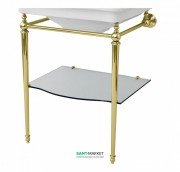 Консоль під раковину ArtCeram Hermitage на 68 см з полицею золото HEA015 73