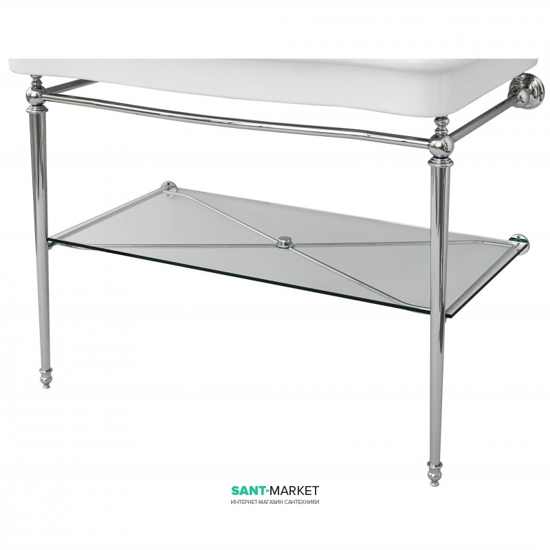 Консоль під раковину ArtCeram Hermitage на 112 см з полицею хром HEA017 71