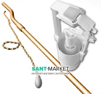 Механізм змиву для бачка унітазу Artceram Hermitage золото HEA006 73