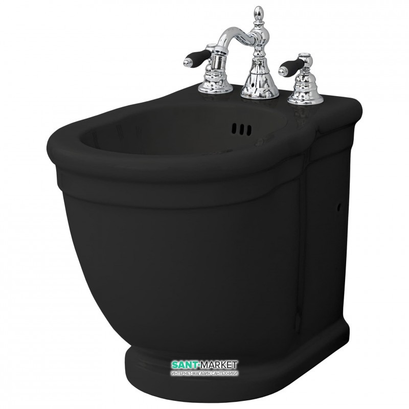 Биде напольное Artceram Hermitage 36х55 см чёрный глянцевый HEB001 03;00