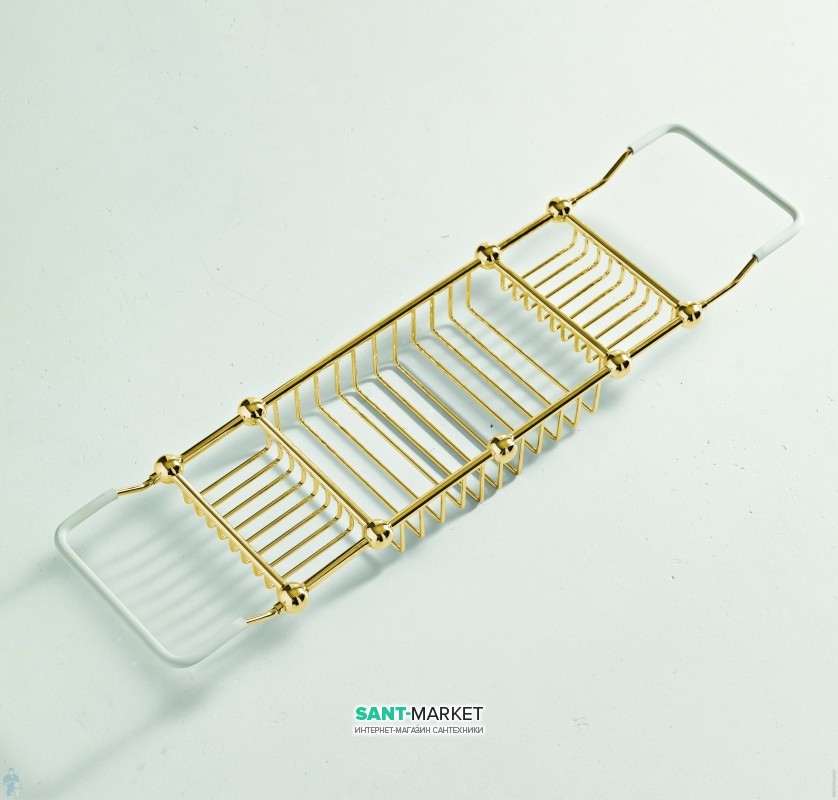 Полочка-решётка для ванной ArtCeram Victoria латунь/керамика золото HEA037 73