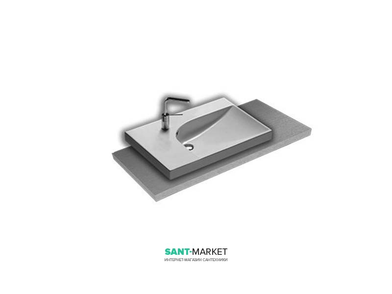 Раковина для ванной встраиваемая правая Hatria GRANDANGOLO 75х50 см YXET01