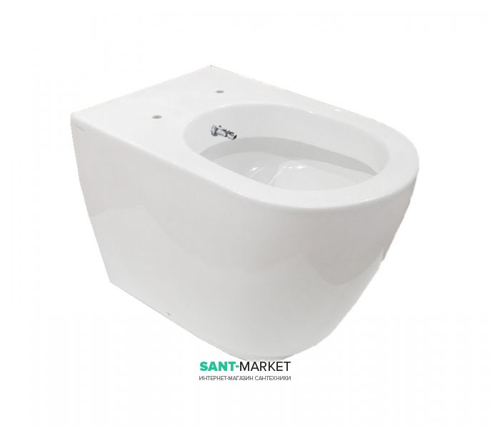 Унитаз напольный приставной Hatria Fusion 35.5х54 см с функцией биде белый VBYXVD01