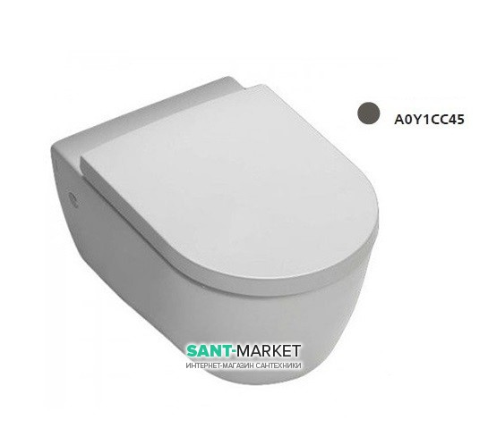 Унітаз підвісний безободковий Hatria Fusion 35.5х54 см попелястий A0Y1CC45