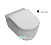 Унитаз подвесной безободковый Hatria Fusion 35.5х54 см черный A0Y1CC06