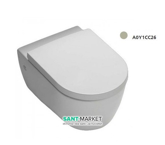 Унитаз подвесной безободковый Hatria Fusion 35.5х54 см песок A0Y1CC26