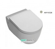 Унитаз подвесной безободковый Hatria Fusion 35.5х54 см песок A0Y1CC26