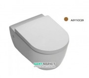 Унитаз подвесной безободковый Hatria Fusion 35.5х54 см табачный A0Y1CC29