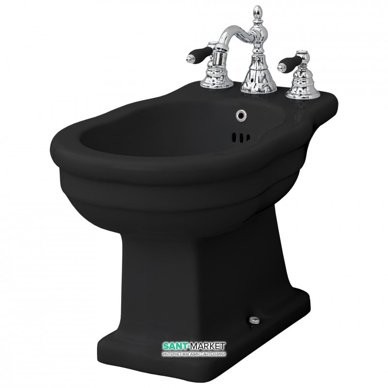 Біде підлогове Artceram Hermitage 36х56 см чорний глянсовий HEB002 03; 00