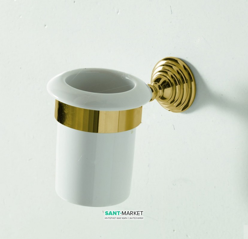 Cтакан для зубных щеток Artceram Victoria настенный белый/бронза HEA027 72