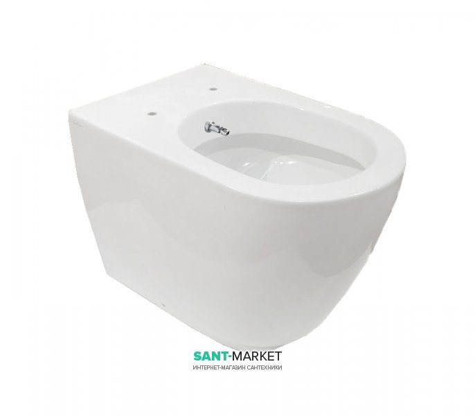 Унитаз напольный приставной Hatria Fusion 35.5х54 см с функцией биде белый VBYXVD01