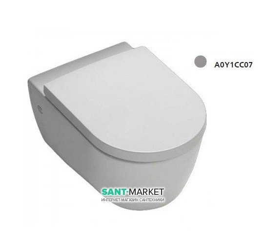 Унітаз підвісний безободковий Hatria Fusion 35.5х54 см цемент A0Y1CC07