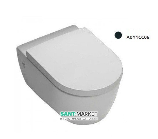 Унітаз підвісний безободковий Hatria Fusion 35.5х54 см чорний A0Y1CC06