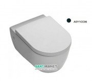 Унітаз підвісний безободковий Hatria Fusion 35.5х54 см чорний A0Y1CC06