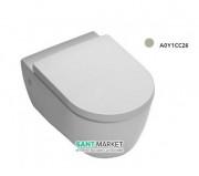 Унитаз подвесной безободковый Hatria Fusion 35.5х54 см песок A0Y1CC26