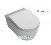 Унітаз підвісний безободковий Hatria Fusion 35.5х54 см пісок A0Y1CC26