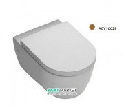 Унитаз подвесной безободковый Hatria Fusion 35.5х54 см табачный A0Y1CC29