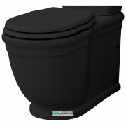 Чаша унитаза-моноблок ArtCeram Hermitage 36х72 см чёрный глянцевый HEV006 03;00