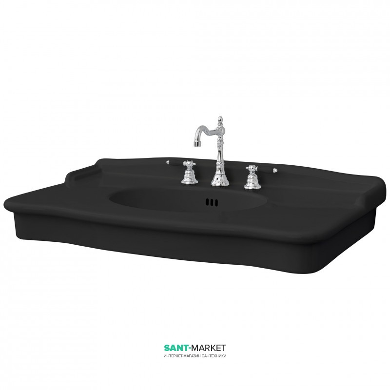 Раковина для ванної ArtCeram Hermitage 112х63 см чорний глянсовий HEL004 03; 00