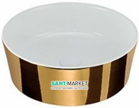 Раковина для ванної накладна Hatria HAPPY HOUR_Trilogy Gold edition 24k 440x440 YXSKB6