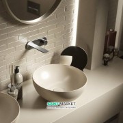 Раковина для ванной накладная Hatria HAPPY HOUR SLIM_Alchemy IVORY 400x400 A0Y1VF12