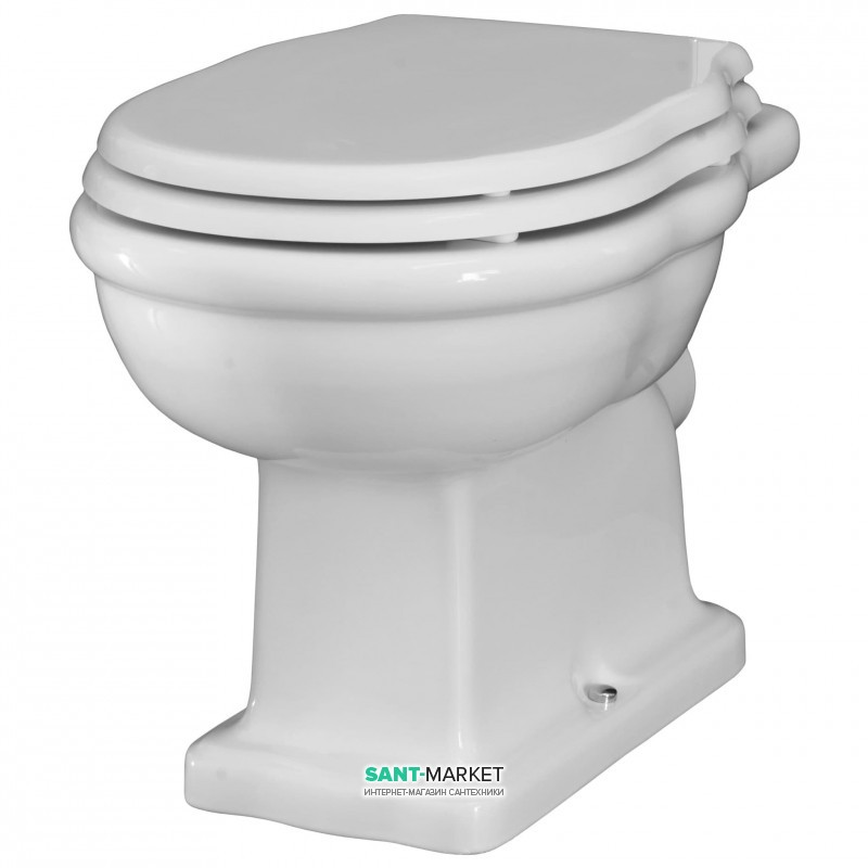 Унітаз підлоговий ArtCeram Hermitage 36х53 см білий глянсовий HEV002 01; 00