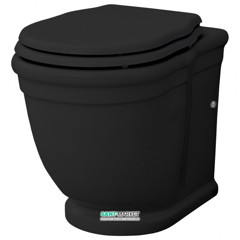 Унітаз підлоговий ArtCeram Hermitage 36х55 см чорний глянсовий HEV005 03; 00