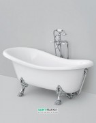 Ванна акриловая отдельностоящая ArtCeram Hermitage 170х80 см белый/хром HEW001 71