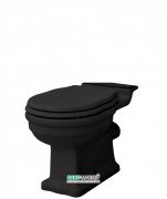 Чаша унитаза-моноблок ArtCeram Hermitage 36х71 см чёрный глянцевый HEV008 03;00