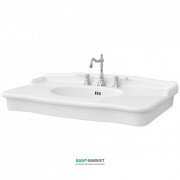 Раковина для ванної ArtCeram Hermitage 112х63 см білий глянсовий HEL004 01; 00
