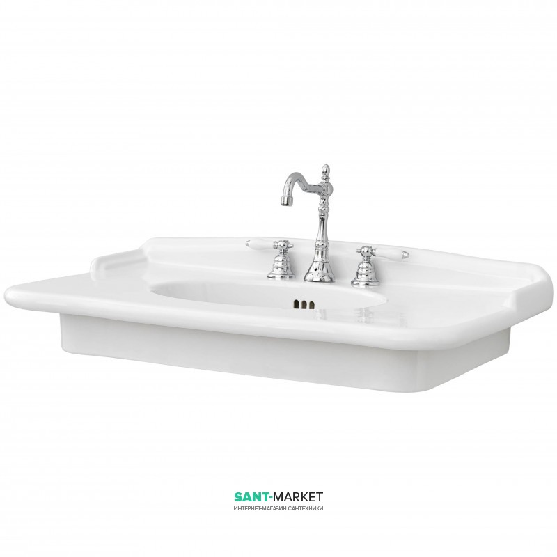 Раковина для ванной ArtCeram Hermitage 93х58 см белый глянцевый HEL005 01;00